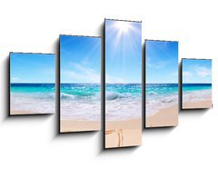 Obraz 5D ptidln - 125 x 70 cm F_GS67705269 - word  relax  on the tropical beach