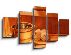 Obraz   Wellness und Spa in der Sauna, 125 x 70 cm