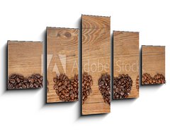 Obraz 5D ptidln - 125 x 70 cm F_GS68189159 - Coffee Bean Hearts