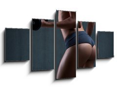 Obraz   Very sexy young beautiful ass in thong. Beautiful athletic woman, 125 x 70 cm