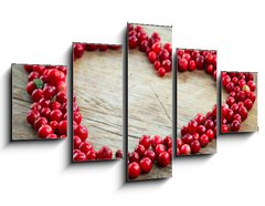 Obraz   heart shape of fresh berries, 125 x 70 cm