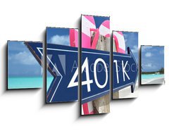 Obraz   401k arrow on the beach, 125 x 70 cm