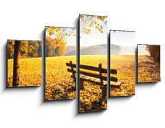 Obraz   Herbstlandschaft mit Sonnenschein, 125 x 70 cm