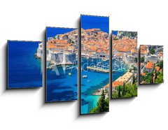 Obraz 5D ptidln - 125 x 70 cm F_GS71208436 - A panoramic view of the walled city, Dubrovnik Croatia