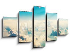 Obraz   Blue clouds and sky, 125 x 70 cm