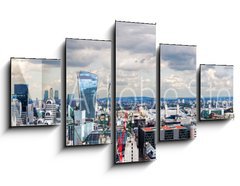 Obraz 5D ptidln - 125 x 70 cm F_GS71403403 - The City of London Panorama - Panorama Londna