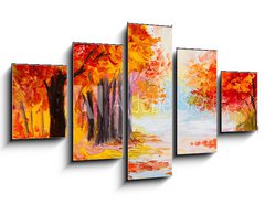 Obraz 5D ptidln - 125 x 70 cm F_GS71850437 - Oil painting landscape