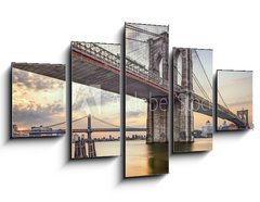 Obraz   Brooklyn Bridge over the East River in New York City, 125 x 70 cm