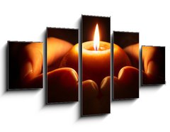 Obraz 5D ptidln - 125 x 70 cm F_GS72333685 - prayer - candle in hands