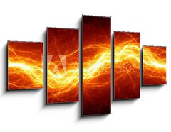 Obraz 5D ptidln - 125 x 70 cm F_GS72936590 - Abstract hot fire lightning - Abstraktn hork por blesk
