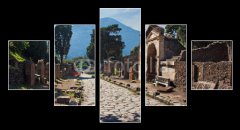 Obraz 5D ptidln - 125 x 70 cm F_GS73530292 - Pompeii and Vesuvio