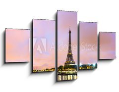 Obraz 5D ptidln - 125 x 70 cm F_GS73567490 - Paris cityscape with Eiffel tower