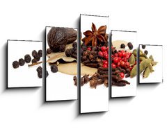 Obraz 5D ptidln - 125 x 70 cm F_GS73902901 - Spices isolated on white background