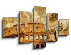 Obraz 5D ptidln - 125 x 70 cm F_GS74103258 - great Roman empire - conceptual collage in retro style
