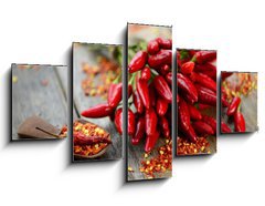 Obraz   Holzbrett Chili, 125 x 70 cm