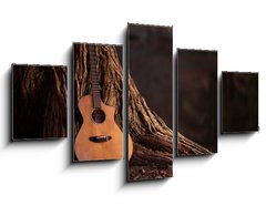 Obraz   Wooden Acoustic Guitar, 125 x 70 cm