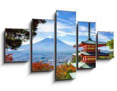 Obraz   Mt. Fuji with Chureito Pagoda, Fujiyoshida, Japan, 125 x 70 cm