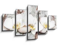 Obraz 5D ptidln - 125 x 70 cm F_GS78194063 - beautiful orchid with stones