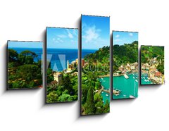 Obraz 5D ptidln - 125 x 70 cm F_GS80192742 - Portofino village on Ligurian coast, Italy