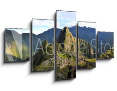 Obraz 5D ptidln - 125 x 70 cm F_GS80255098 - Panorama of Machu Picchu, lost Inca city in the Andes, Peru - Panorama z Machu Picchu, ztracen msto Ink v Andch, Peru