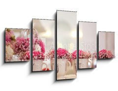 Obraz 5D ptidln - 125 x 70 cm F_GS81103537 - Beautifully decorated wedding table with flowers