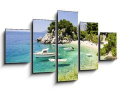 Obraz 5D ptidln - 125 x 70 cm F_GS81981240 - beach in Brela to Makarska Riviera, Dalmatia, Croatia