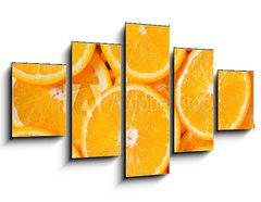 Obraz 5D ptidln - 125 x 70 cm F_GS82047365 - Orange Slices Background