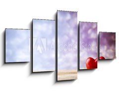 Obraz 5D ptidln - 125 x 70 cm F_GS82092461 - Heart. Greeting card. - Srdce. Blahopn.