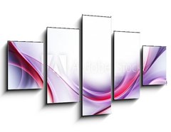 Obraz 5D pětidílný - 125 x 70 cm F_GS85107105 - Elegant Fractal Waves Design