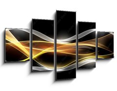 Obraz 5D ptidln - 125 x 70 cm F_GS86803878 - Creative Light Fractal Waves Art Abstract Background
