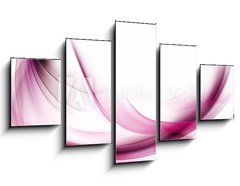 Obraz   Amazing Pink Fractal Waves Art Abstract Background, 125 x 70 cm