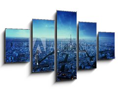 Obraz 5D ptidln - 125 x 70 cm F_GS86925891 - Paris skyline at sunset, France