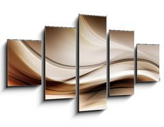 Obraz   Gold Abstract Wave Art Composition Background, 125 x 70 cm