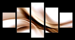 Obraz 5D ptidln - 125 x 70 cm F_GS88060642 - Abstract Brown Waves Background