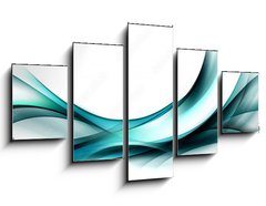 Obraz 5D ptidln - 125 x 70 cm F_GS88270919 - abstract fractal blue wave background