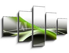 Obraz 5D ptidln - 125 x 70 cm F_GS88270998 - abstract green wave background