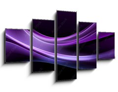 Obraz 5D ptidln - 125 x 70 cm F_GS88530776 - abstraction purple light wave background
