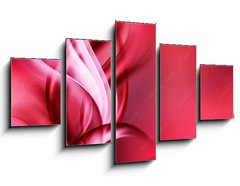 Obraz 5D ptidln - 125 x 70 cm F_GS88531089 - abstract art red waves background