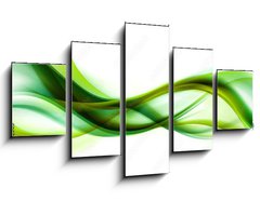 Obraz 5D ptidln - 125 x 70 cm F_GS89102505 - abstract green wave background