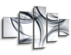 Obraz 5D ptidln - 125 x 70 cm F_GS89214074 - gray chaos modern wave background