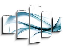 Obraz 5D ptidln - 125 x 70 cm F_GS89362452 - abstract blue awesome waves background