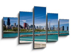 Obraz   chicago skyline, 125 x 70 cm