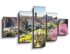 Obraz 5D ptidln - 125 x 70 cm F_GS90731336 - The aerial view of Roman Forum in Rome, Italy