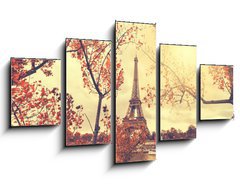 Obraz 5D ptidln - 125 x 70 cm F_GS90896299 - The eiffel tower in paris