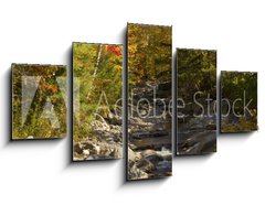 Obraz 5D ptidln - 125 x 70 cm F_GS93409854 - The Baker River flows through fall foliage, Warren, New Hampshir