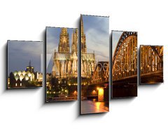 Obraz   Cologne by Night 01, 125 x 70 cm