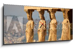 Obraz s hodinami 1D panorama - 120 x 50 cm F_AB101275241 - Athena Temple in Athens,Greece,