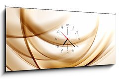 Obraz s hodinami 1D panorama - 120 x 50 cm F_AB102053690 - Gold Lines Abstract Background