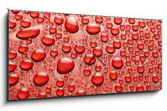 Obraz s hodinami 1D panorama - 120 x 50 cm F_AB10361893 - Water drops