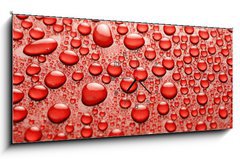 Obraz s hodinami   Water drops, 120 x 50 cm